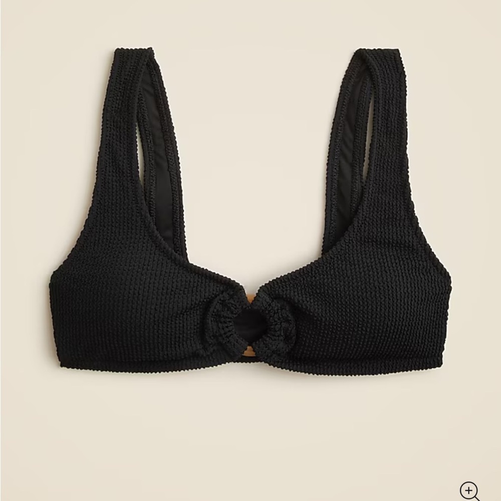 J.Crew Claudia O-ring scrunchie bikini top